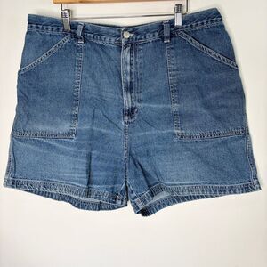 Vintage Cherokee Y2K 90's Denim Jean Shorts High Rise Square Pockets Women 20W